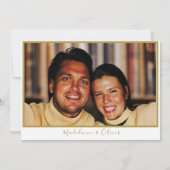 Tropische palmboom Elegante moderne rustieke bruil Save The Date (Achterkant)