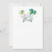 Tropische palmboom en auto-Waterverf - Dank u wel Bedankkaart (Voorkant)