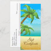 Tropische palmboom- en doorsnijdingscertificaat (Voorkant / Achterkant)