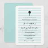 Tropische palmboom en -strepen | Weddenschap Kaart (Voorkant / Achterkant)