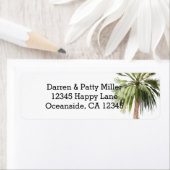 Tropische palmboom etiket (Insitu)