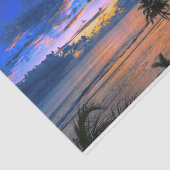 Tropische palmboom Exotic Beach Sunset Tissuepapier (Detail)