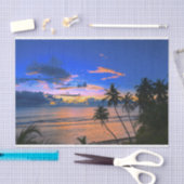 Tropische palmboom Exotic Beach Sunset Tissuepapier (Craft)