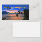 Tropische palmboom Exotic Beach Sunset Visitekaartje (Voorkant / Achterkant)