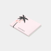 Tropische Palmboom Flamingo Post-it® Notes (Schuin)