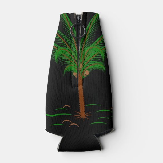 Tropische palmboom flesjeskoeler (Achterkant)