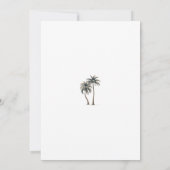 Tropische palmboom foto bruiloft Save the Date Kaart (Achterkant)