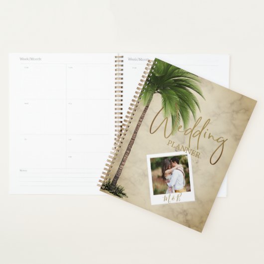 Tropische palmboom Foto van Elegant Gold Wedding Planner (Display)