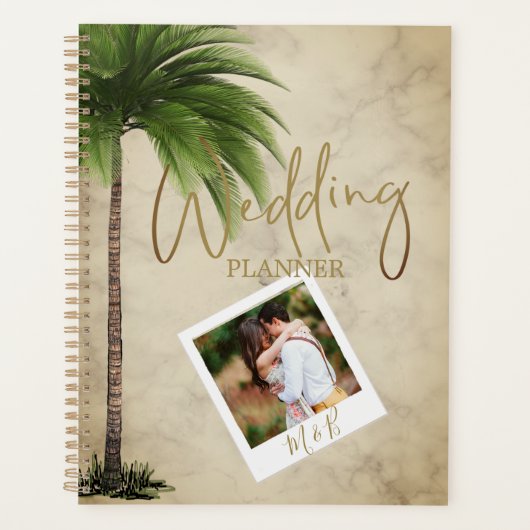 Tropische palmboom Foto van Elegant Gold Wedding Planner (Voorkant)