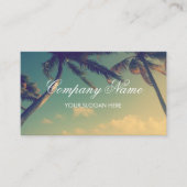 Tropische palmboom foto visitekaartsjabloon visitekaartje (Voorkant)