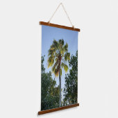 Tropische palmboom fotografisch botanisch hangend wandkleed (Gebogen)