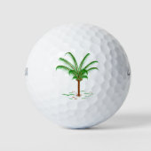 Tropische palmboom golfballen (Voorkant)