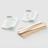 Tropische palmboom groen strand bruiloft programma handwaaier (Niet-gemonteerd)