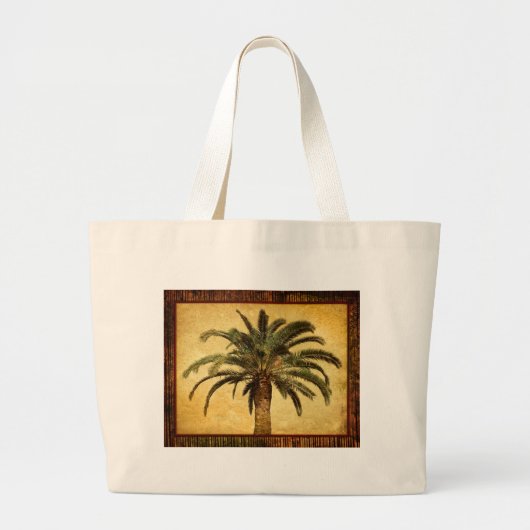  tropische palmboom grote tote bag (Voorkant)