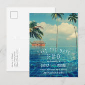 Tropische palmboom Hawaii Island Bewaar de data Aankondigingskaart (Voorkant / Achterkant)