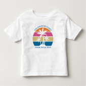 Tropische palmboom in de keizerband - zonsonderste kinder shirts (Voorkant)