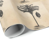  tropische palmboom in de Retro - Sjabloon van de  Cadeaupapier (Rol Hoek)