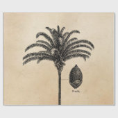  tropische palmboom in de Retro - Sjabloon van de  Cadeaupapier (Vlak)