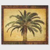  tropische palmboom in de Retro - Sjabloon van de  Cadeaupapier (Vlak)