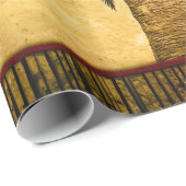  tropische palmboom in de Retro - Sjabloon van de  Cadeaupapier (Rol Hoek)