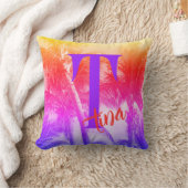 tropische palmboom in retro neon 80's zomerkwab kussen (Deken)