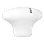 Tropische palmboom in zwart-wit keramische knop (Zijkant)