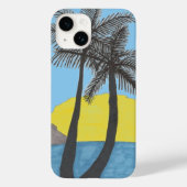 Tropische palmboom iPhone case (Achterkant)