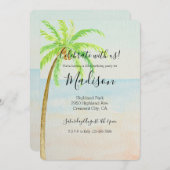 Tropische palmboom kaart (Voorkant / Achterkant)