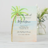 Tropische palmboom kaart (Staand voorkant)