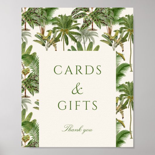  Tropische Palmboom Kaarten & Geschenken Poster (Voorkant)
