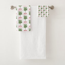 Tropische Palmboom Kerstboom Vakantie Bad Handdoek