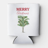 Tropische palmboom Kerstvakantie Blikjeskoeler (Voorkant)