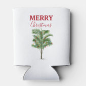 Tropische palmboom Kerstvakantie Blikjeskoeler (Achterkant)