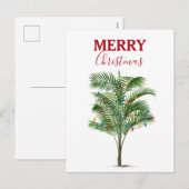 Tropische palmboom Kerstvakantie Feestdagenkaart (Voorkant / Achterkant)