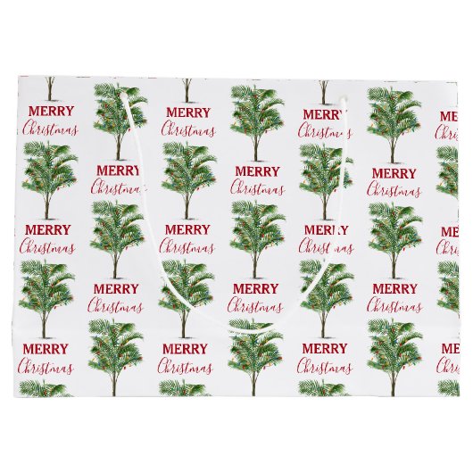 Tropische palmboom Kerstvakantie Groot Cadeauzakje (Achterkant)