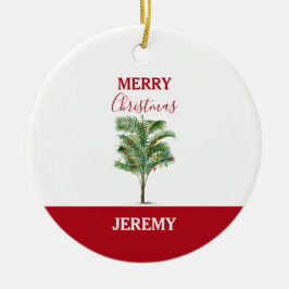 Tropische palmboom Kerstvakantie Keramisch Ornament