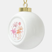 Tropische palmboom kerstvakantie keramische bal ornament (Rechts)