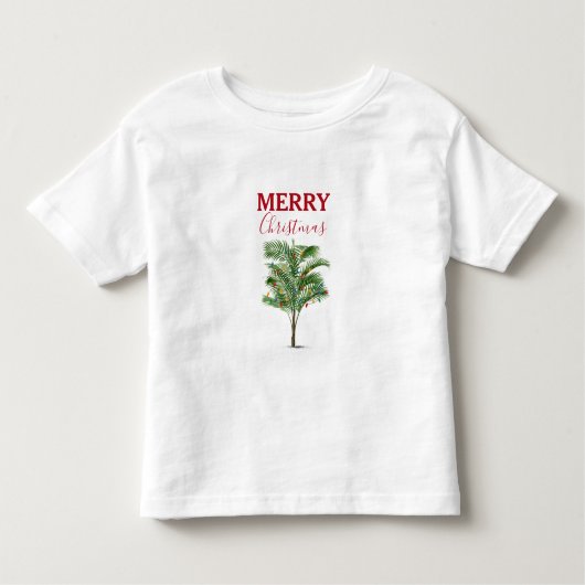 Tropische palmboom Kerstvakantie Kinder Shirts (Voorkant)