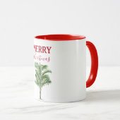 Tropische palmboom Kerstvakantie Mok (Voorkant rechts)