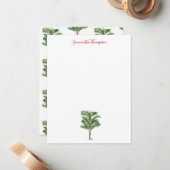 Tropische palmboom Kerstvakantie Notitiekaartje (Voorkant / Achterkant in situ)