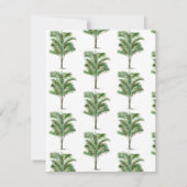 Tropische palmboom Kerstvakantie Notitiekaartje (Achterkant)