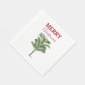 Tropische palmboom Kerstvakantie Servet (Hoek)