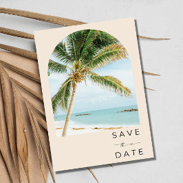 Tropische palmboom Key West strandtrouw Save The Date