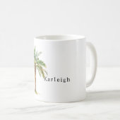 Tropische palmboom koffiemok (Voorkant rechts)