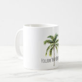 Tropische palmboom koffiemok (Voorkant links)