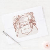  tropische palmboom koquito vierkante sticker (Envelop)