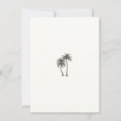 Tropische Palmboom Kust Bruiloft Save the Date Kaart (Achterkant)