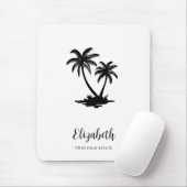 Tropische palmboom kust gepersonaliseerd muismat (Met muis)
