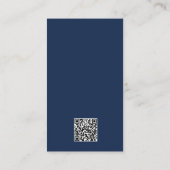 Tropische palmboom Marine Blauw Bruiloft Website Informatiekaartje (Achterkant)