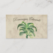 Tropische palmboom, marmer Professional Visitekaartje (Voorkant)